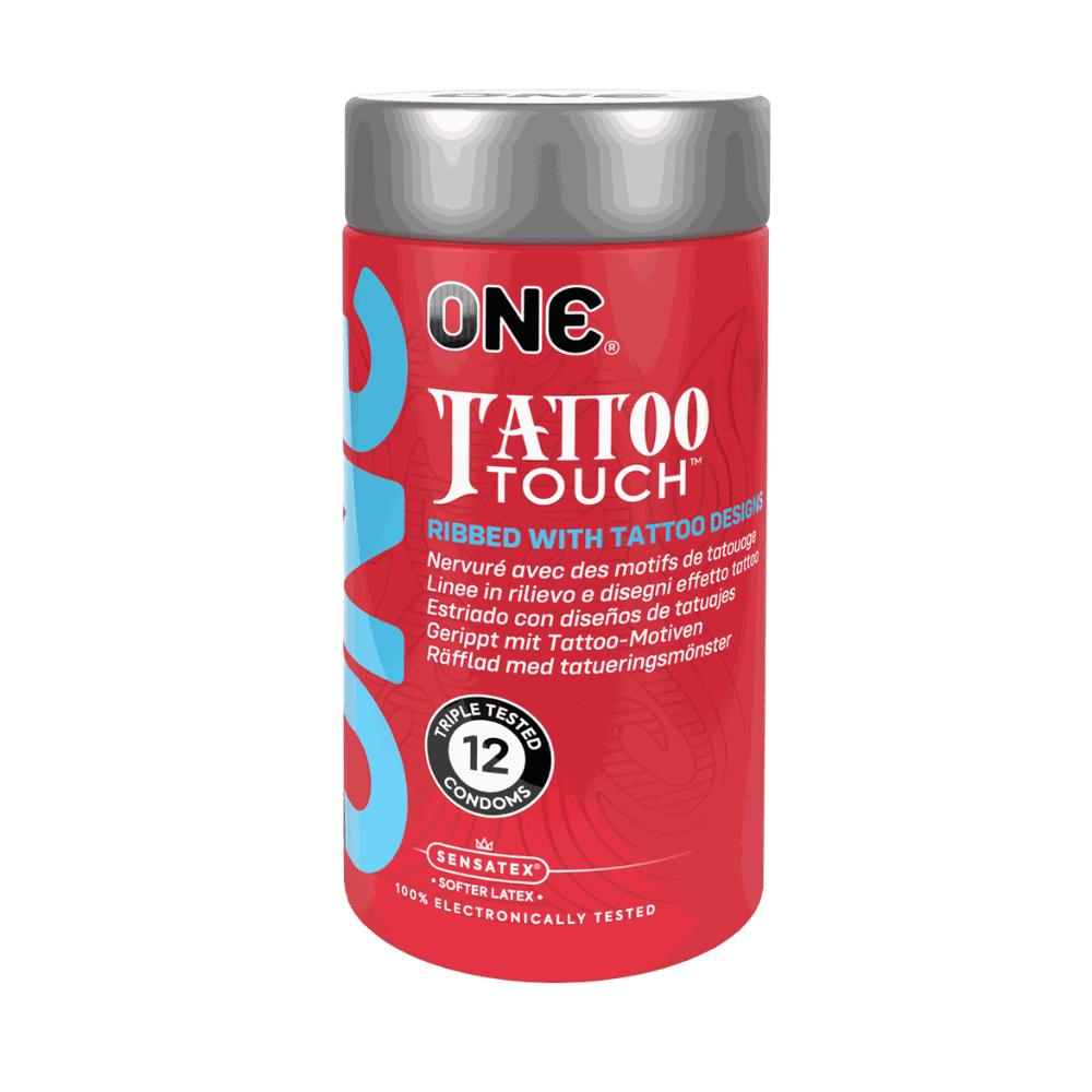 ONE Tattoo Touch, 12 condoms with tattoo-inspired rib design