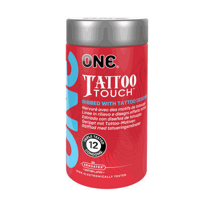 ONE Tattoo Touch, 12 condoms with tattoo-inspired rib design