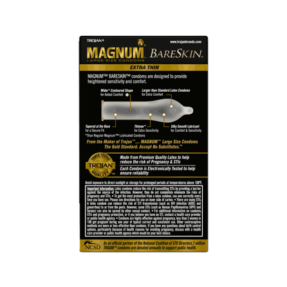 Trojan Magnum BareSkin Extra Large Thin Condoms Wholesale